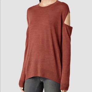 All Saints Elion Cold Shoulder Wool Jumper Sweater